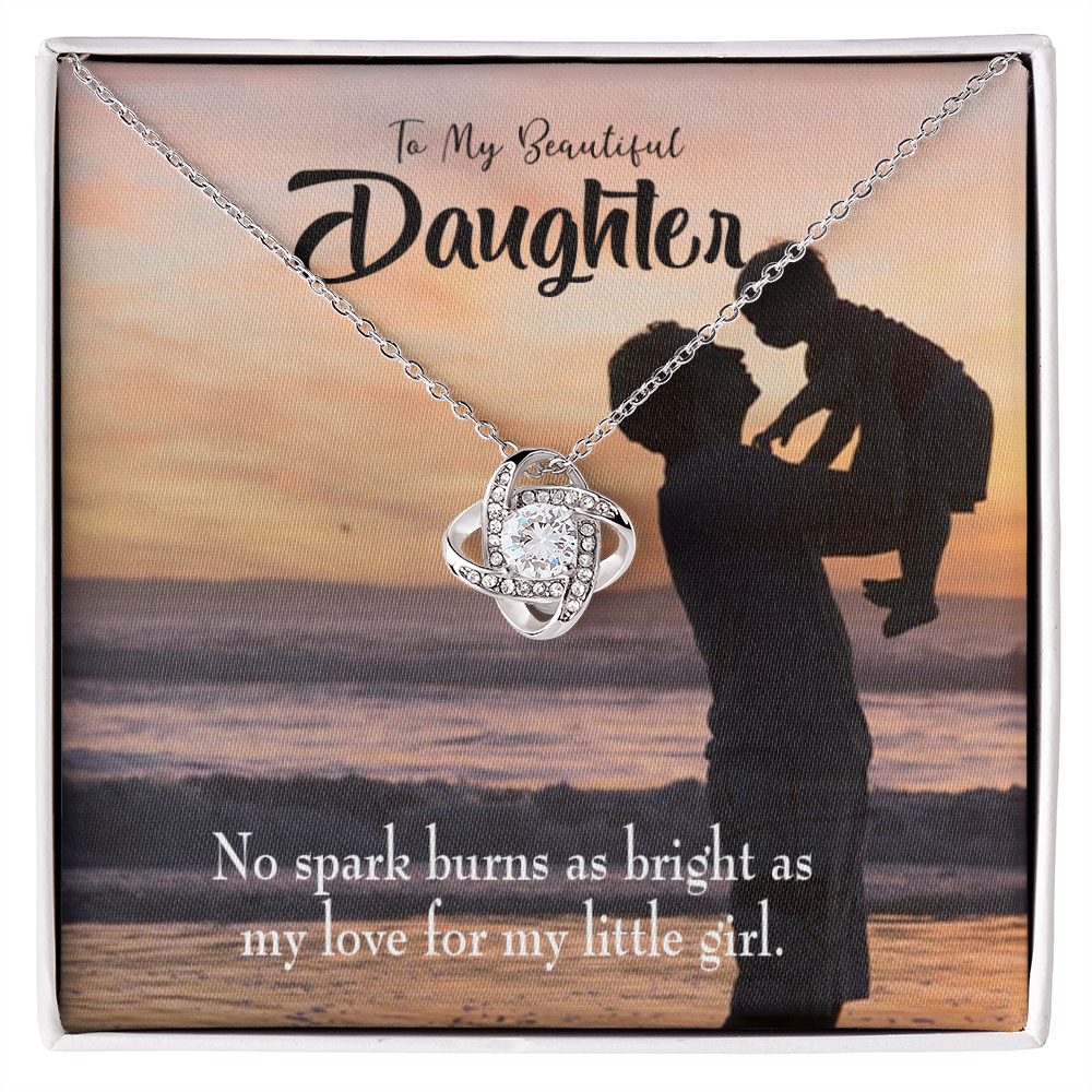 To My Daughter Dad's Bright Love Infinity Knot Necklace Message Card-Express Your Love Gifts