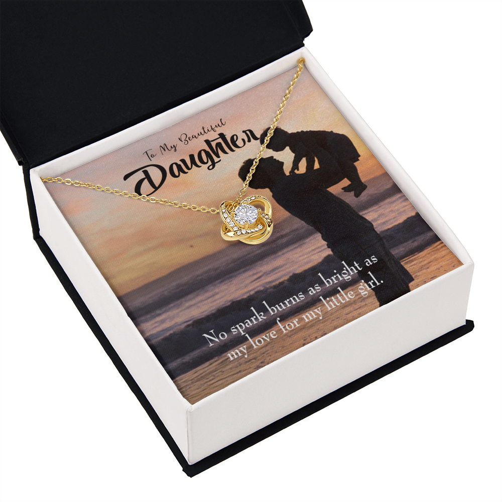 To My Daughter Dad's Bright Love Infinity Knot Necklace Message Card-Express Your Love Gifts