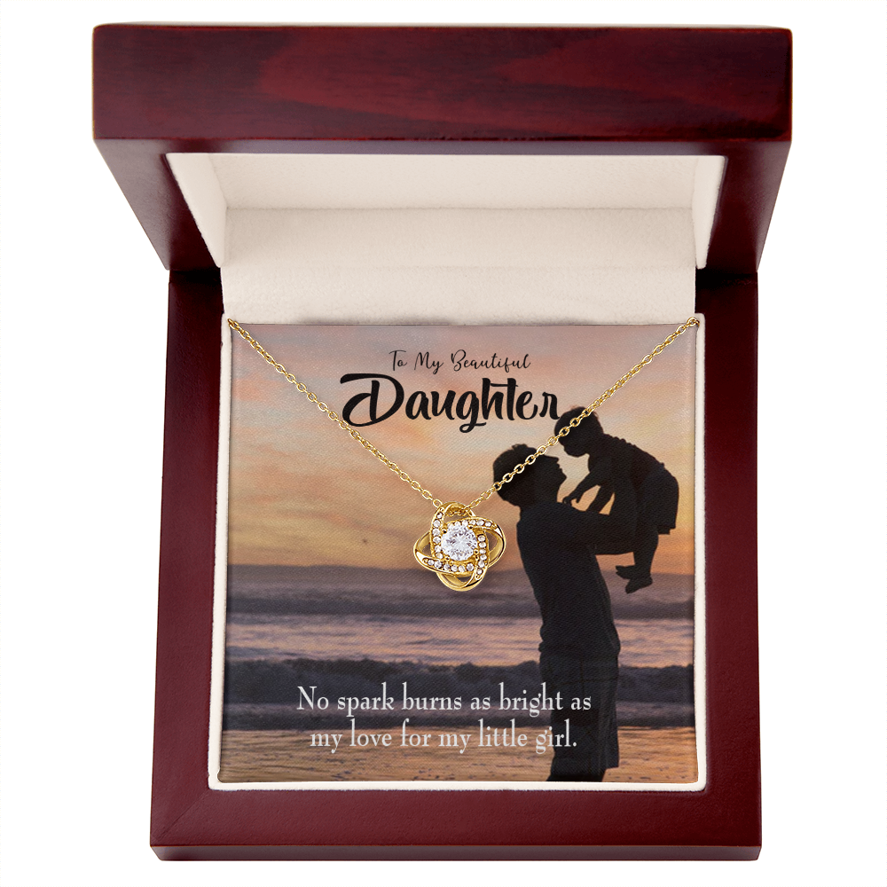 To My Daughter Dad's Bright Love Infinity Knot Necklace Message Card-Express Your Love Gifts