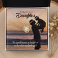 To My Daughter Dad's Bright Love Infinity Knot Necklace Message Card-Express Your Love Gifts