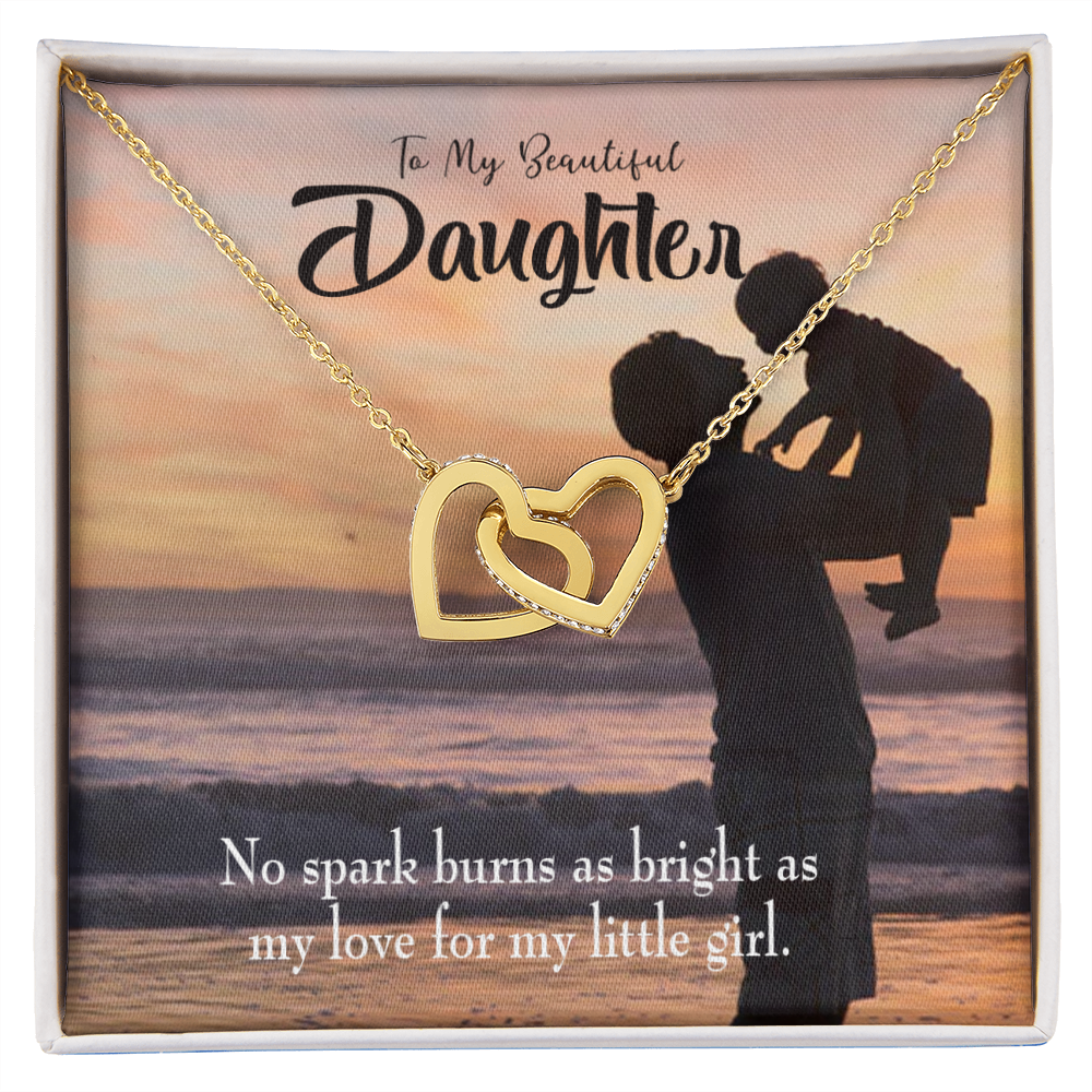 To My Daughter Dad's Bright Love Inseparable Necklace-Express Your Love Gifts