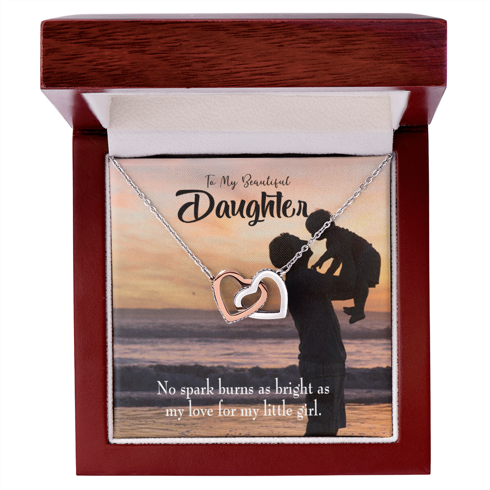To My Daughter Dad's Bright Love Inseparable Necklace-Express Your Love Gifts