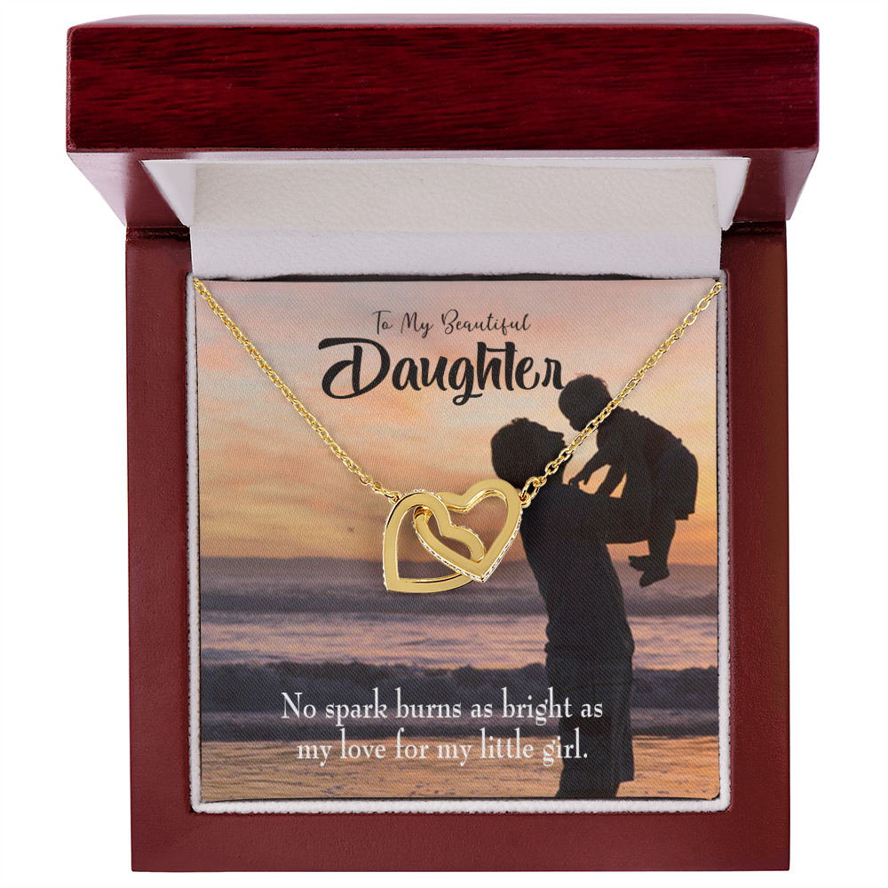 To My Daughter Dad's Bright Love Inseparable Necklace-Express Your Love Gifts