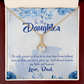 To My Daughter Dad's Daughter Always Alluring Ribbon Necklace Message Card-Express Your Love Gifts