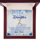 To My Daughter Dad's Daughter Always Alluring Ribbon Necklace Message Card-Express Your Love Gifts