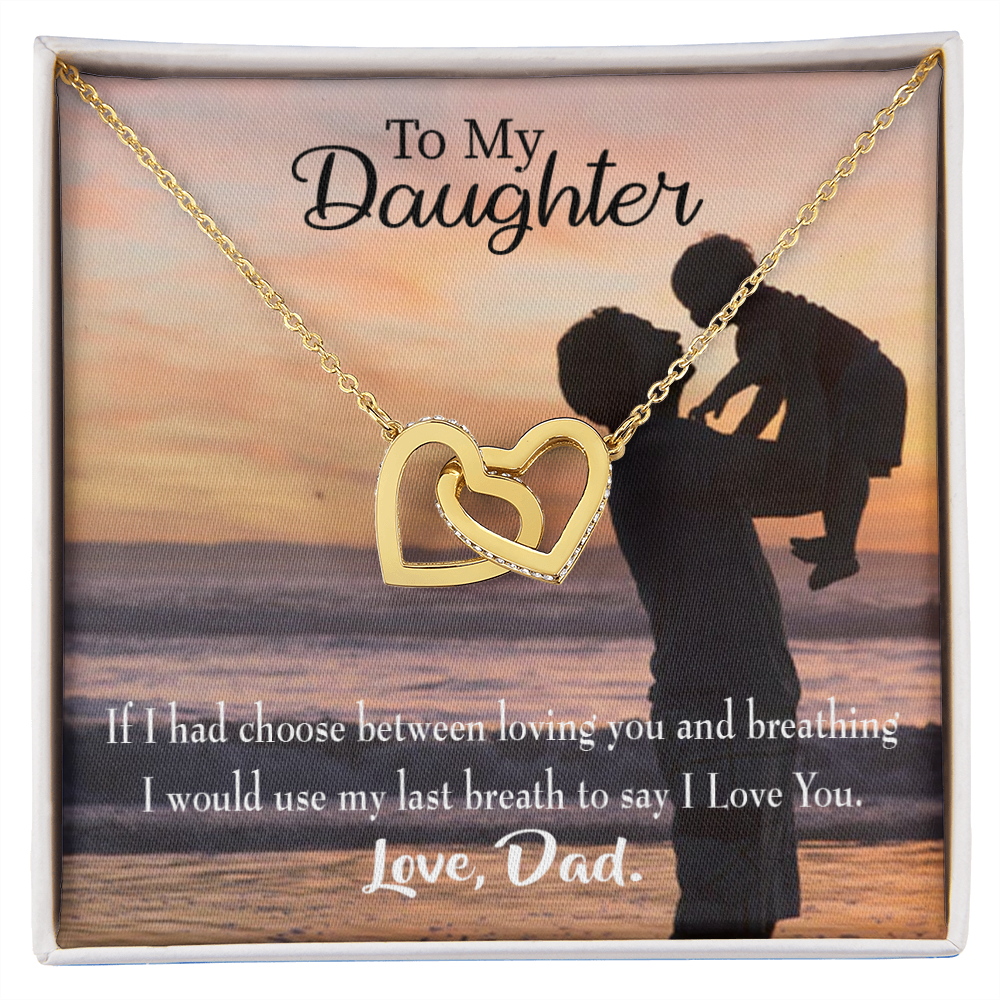 To My Daughter Dad's Last Breath Inseparable Necklace-Express Your Love Gifts