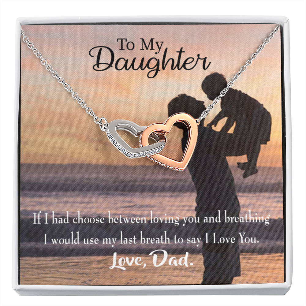 To My Daughter Dad's Last Breath Inseparable Necklace-Express Your Love Gifts