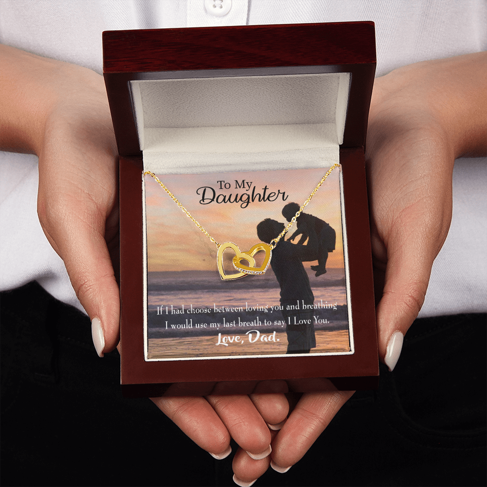 To My Daughter Dad's Last Breath Inseparable Necklace-Express Your Love Gifts