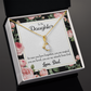 To My Daughter Dad's Magical and Miracle Daughter Alluring Ribbon Necklace Message Card-Express Your Love Gifts