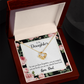 To My Daughter Dad's Magical and Miracle Daughter Infinity Knot Necklace Message Card-Express Your Love Gifts