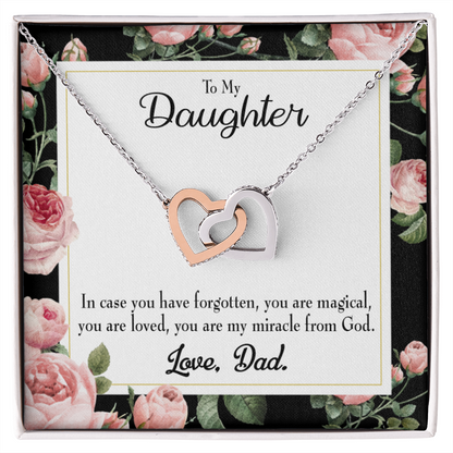 To My Daughter Dad's Magical and Miracle Daughter Inseparable Necklace-Express Your Love Gifts