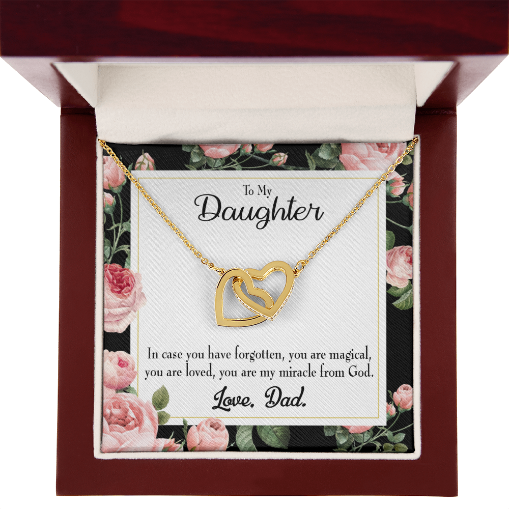 To My Daughter Dad's Magical and Miracle Daughter Inseparable Necklace-Express Your Love Gifts