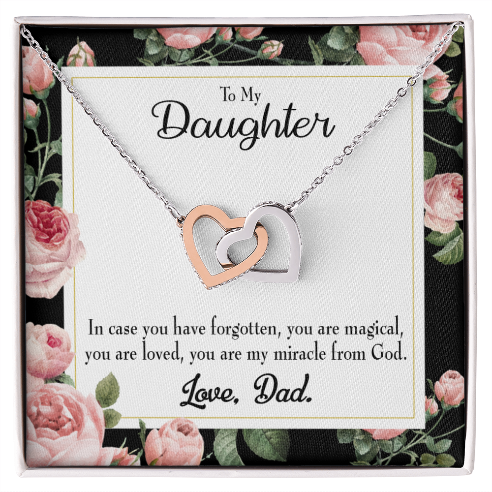 To My Daughter Dad's Magical and Miracle Daughter Inseparable Necklace-Express Your Love Gifts
