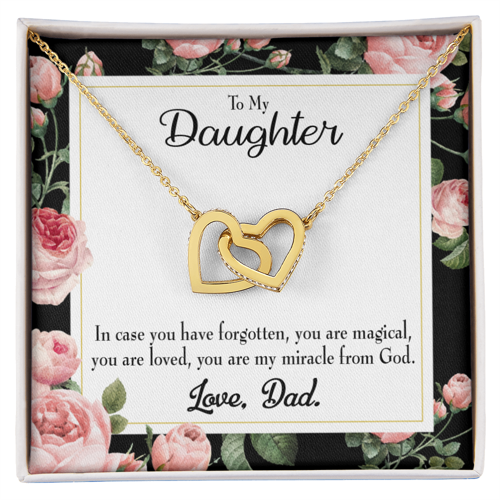 To My Daughter Dad's Magical and Miracle Daughter Inseparable Necklace-Express Your Love Gifts