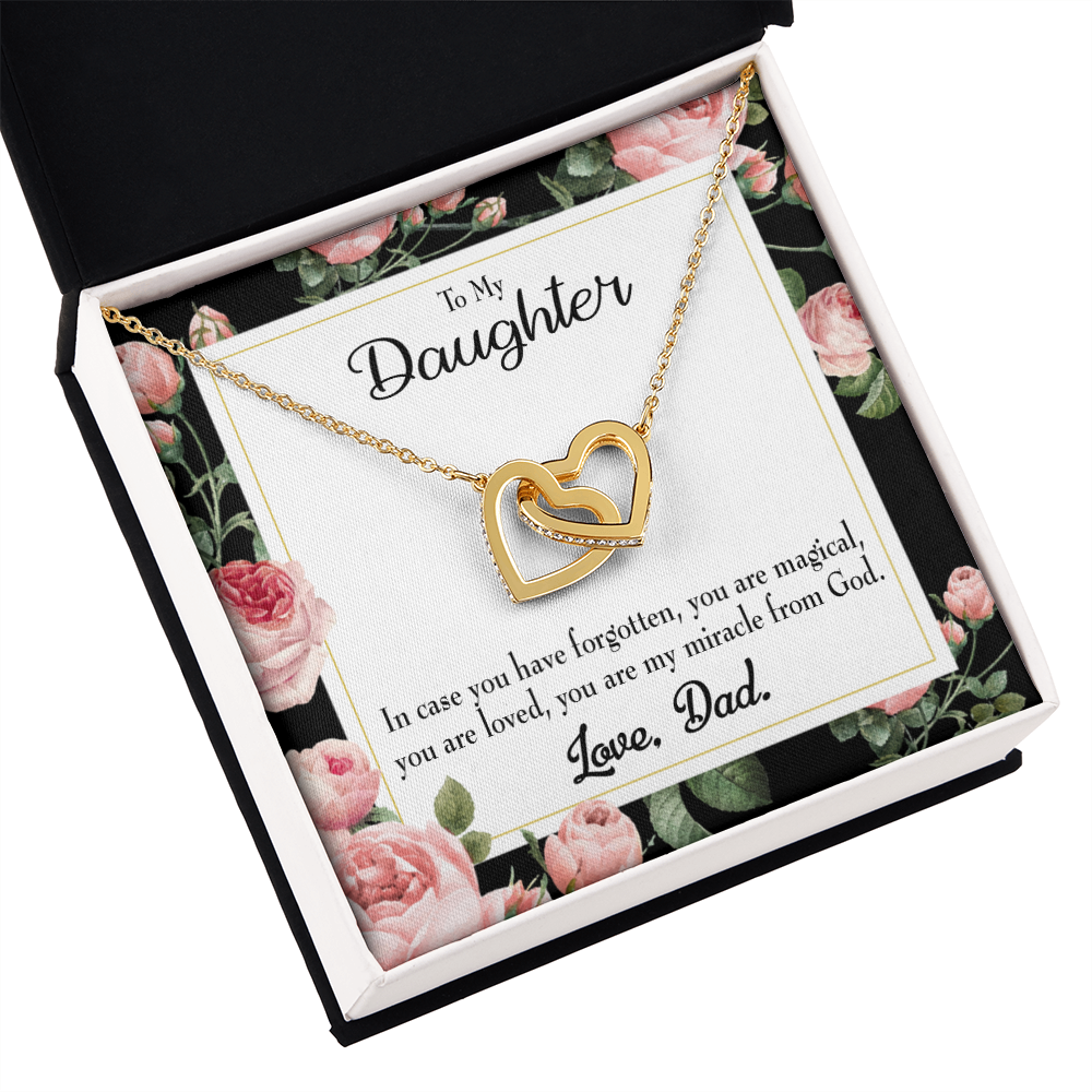 To My Daughter Dad's Magical and Miracle Daughter Inseparable Necklace-Express Your Love Gifts