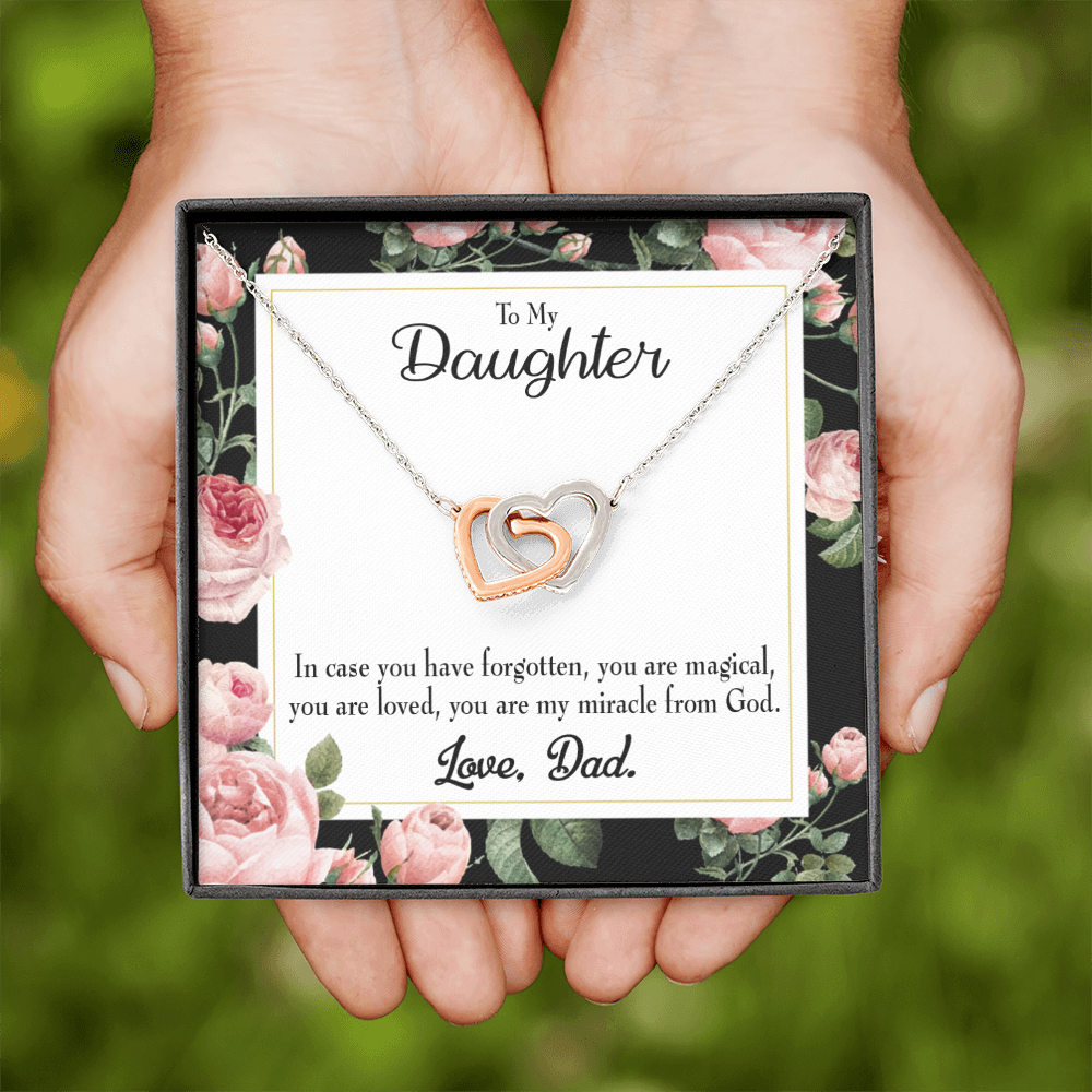 To My Daughter Dad's Magical and Miracle Daughter Inseparable Necklace-Express Your Love Gifts