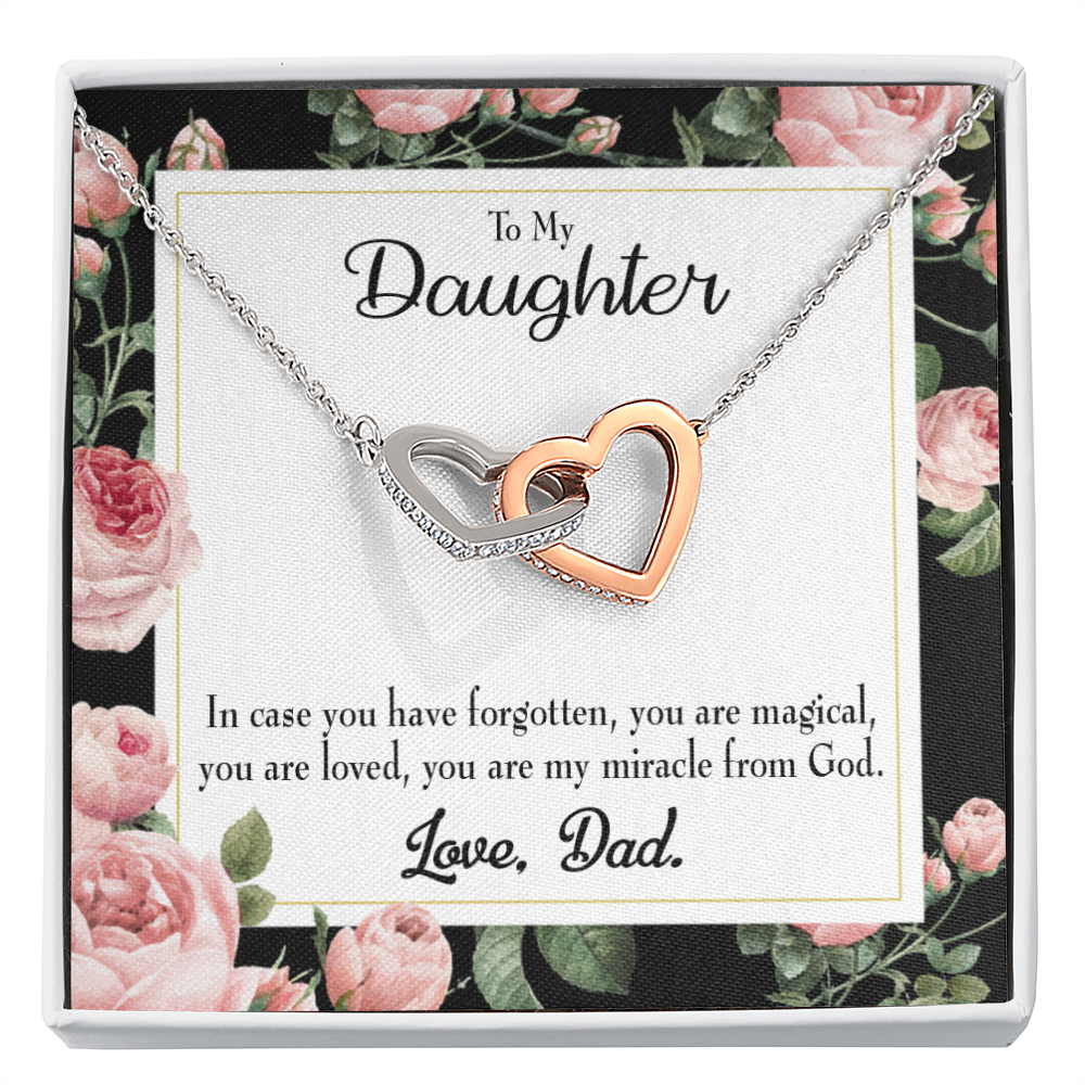 To My Daughter Dad's Magical and Miracle Daughter Inseparable Necklace-Express Your Love Gifts