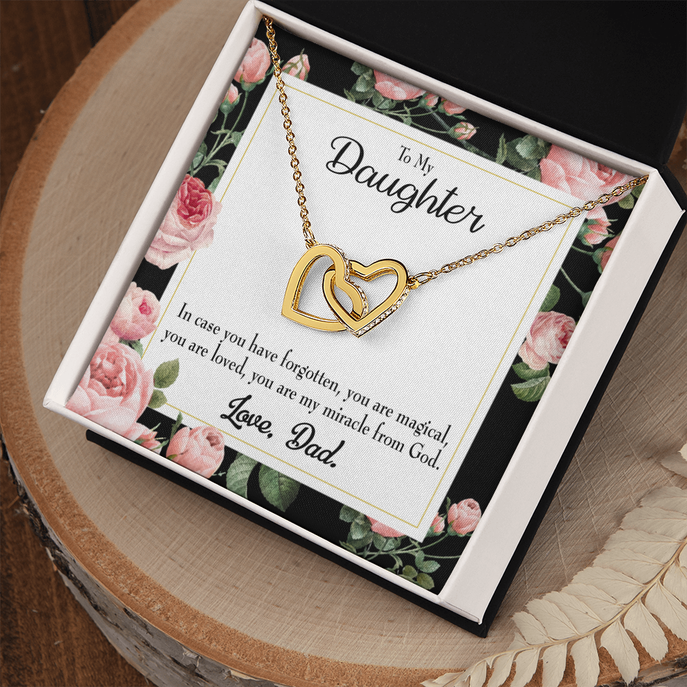 To My Daughter Dad's Magical and Miracle Daughter Inseparable Necklace-Express Your Love Gifts