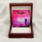 To My Daughter Dad's Miracle Alluring Ribbon Necklace Message Card-Express Your Love Gifts