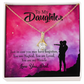 To My Daughter Dad's Miracle Alluring Ribbon Necklace Message Card-Express Your Love Gifts