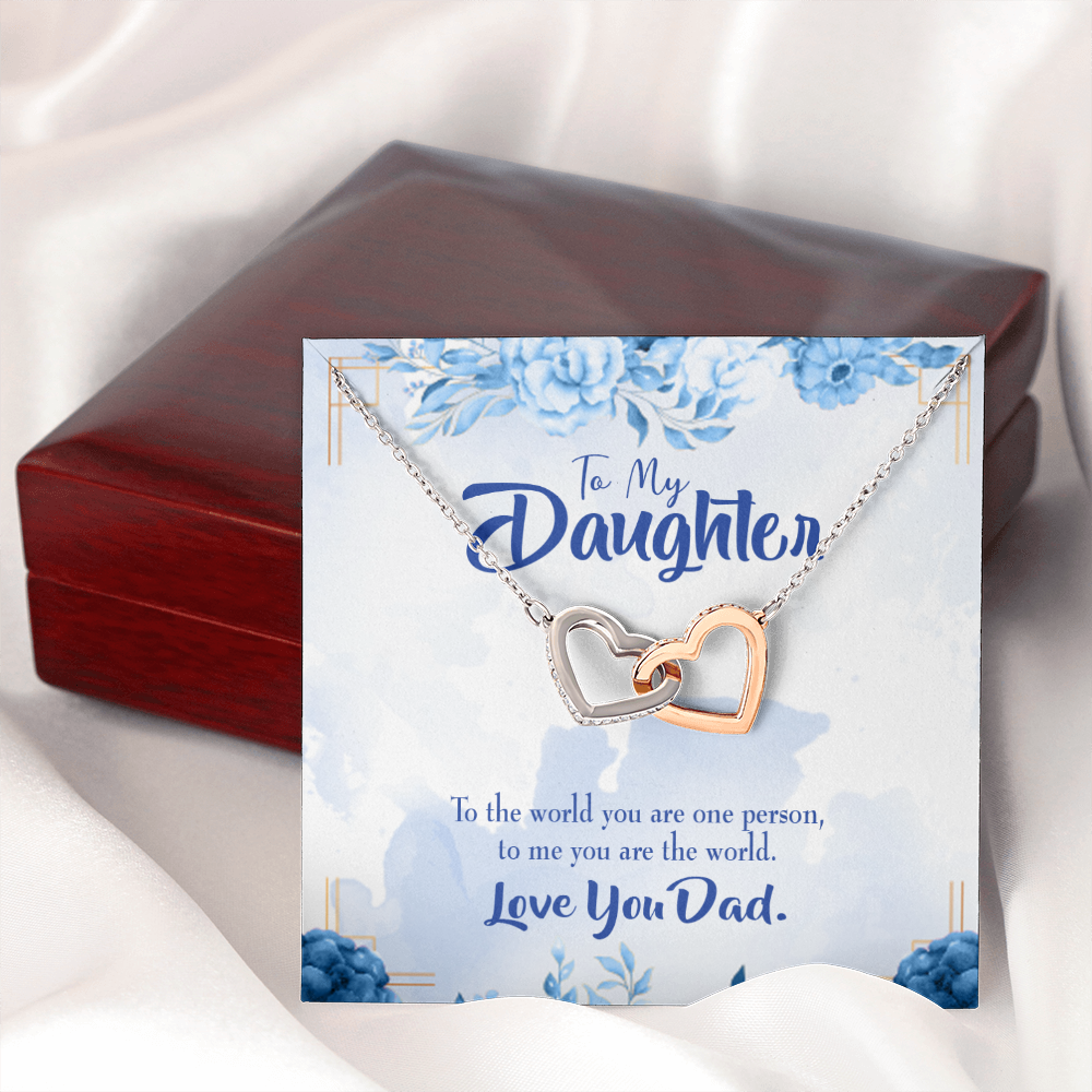 To My Daughter Dad's World Inseparable Necklace-Express Your Love Gifts