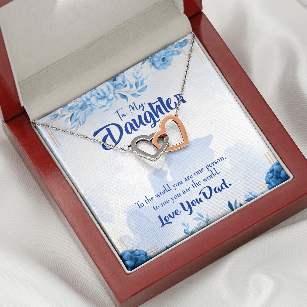 To My Daughter Dad's World Inseparable Necklace-Express Your Love Gifts