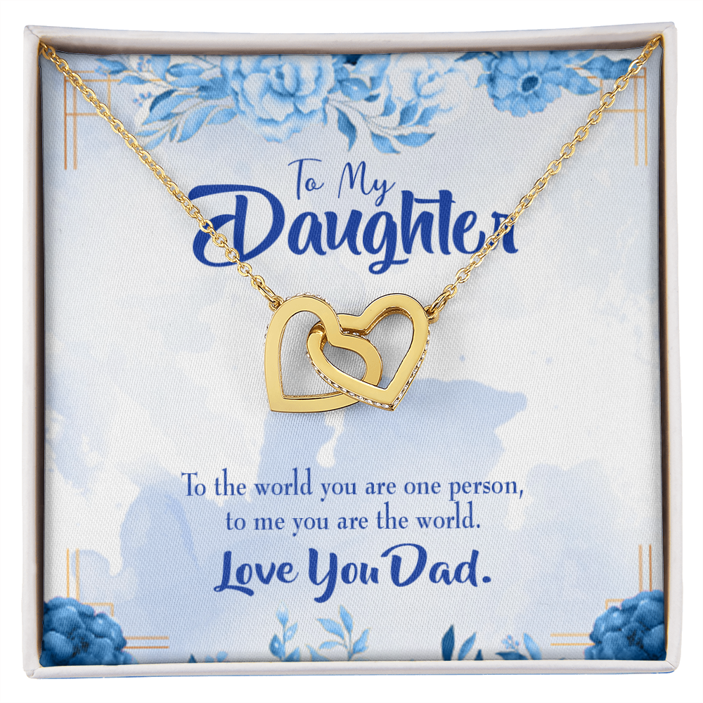 To My Daughter Dad's World Inseparable Necklace-Express Your Love Gifts
