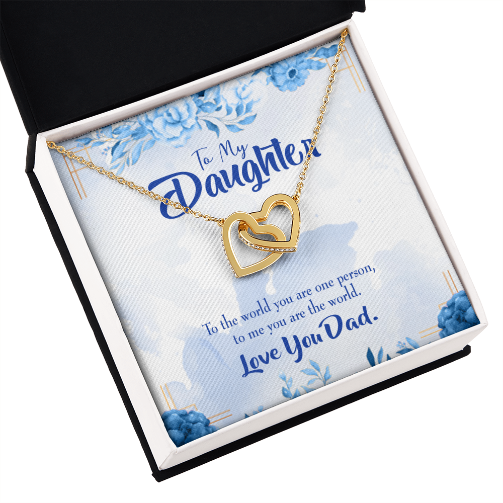 To My Daughter Dad's World Inseparable Necklace-Express Your Love Gifts