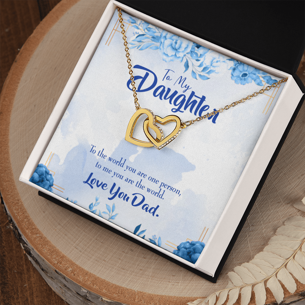 To My Daughter Dad's World Inseparable Necklace-Express Your Love Gifts