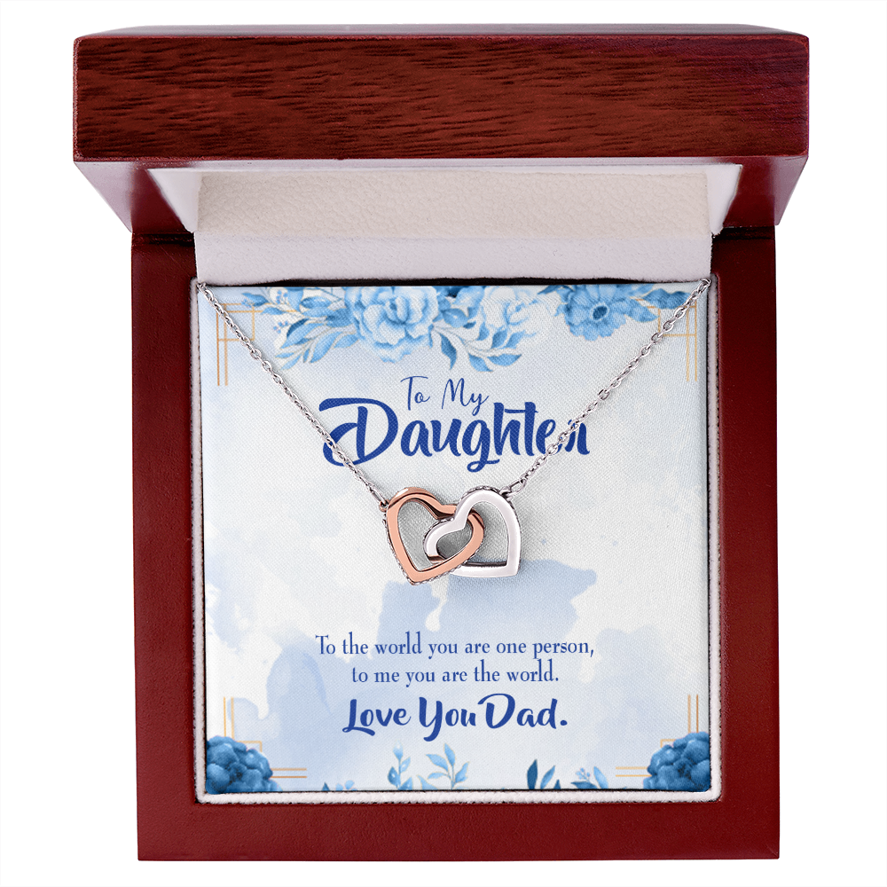 To My Daughter Dad's World Inseparable Necklace-Express Your Love Gifts