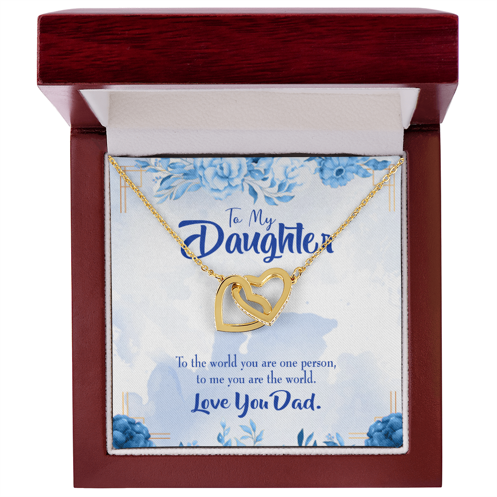 To My Daughter Dad's World Inseparable Necklace-Express Your Love Gifts