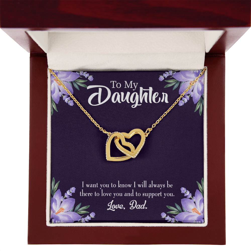 To My Daughter Dad Supports Daughter Inseparable Necklace-Express Your Love Gifts