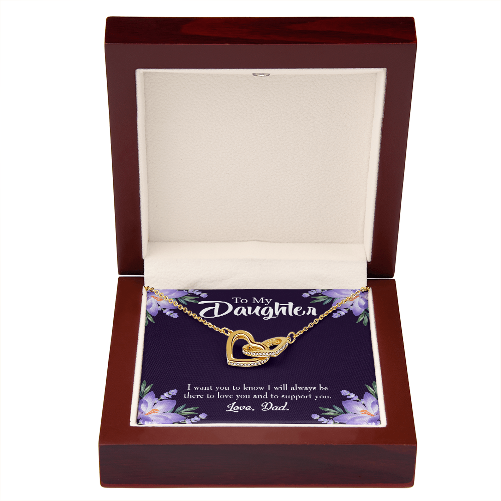 To My Daughter Dad Supports Daughter Inseparable Necklace-Express Your Love Gifts