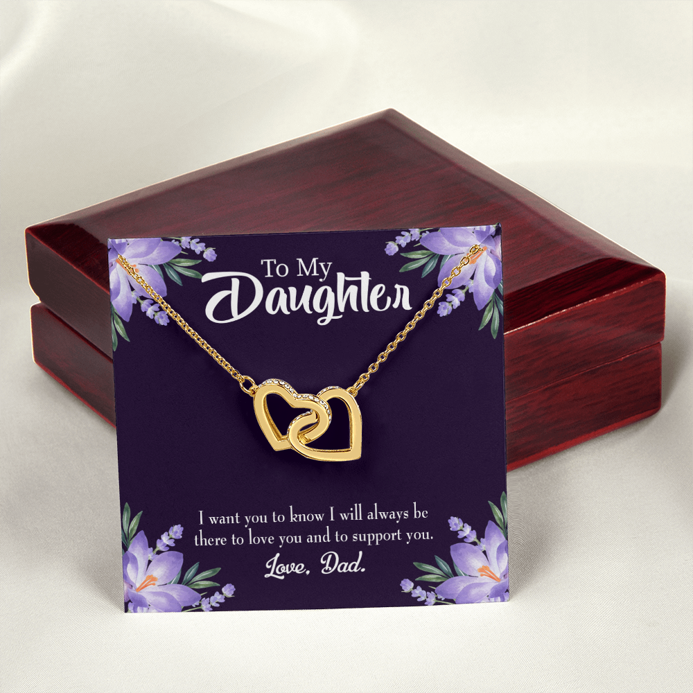 To My Daughter Dad Supports Daughter Inseparable Necklace-Express Your Love Gifts