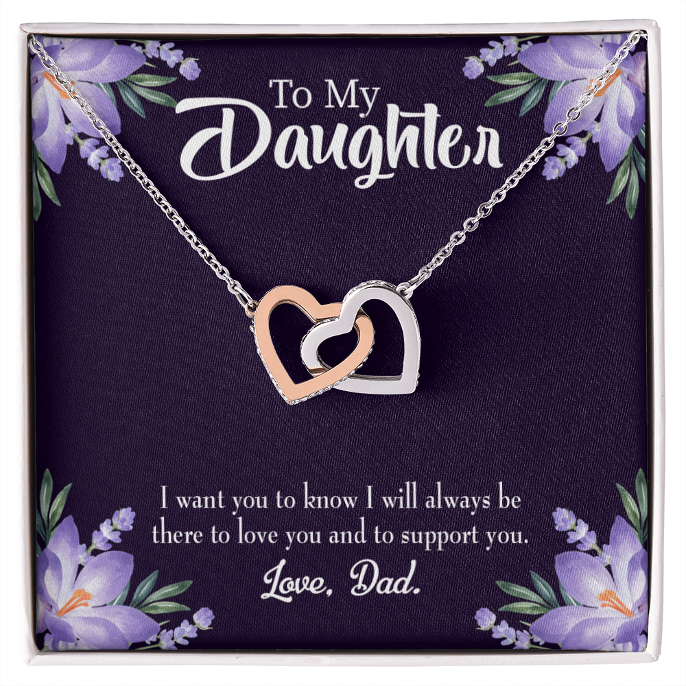 To My Daughter Dad Supports Daughter Inseparable Necklace-Express Your Love Gifts