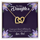 To My Daughter Dad Supports Daughter Inseparable Necklace-Express Your Love Gifts