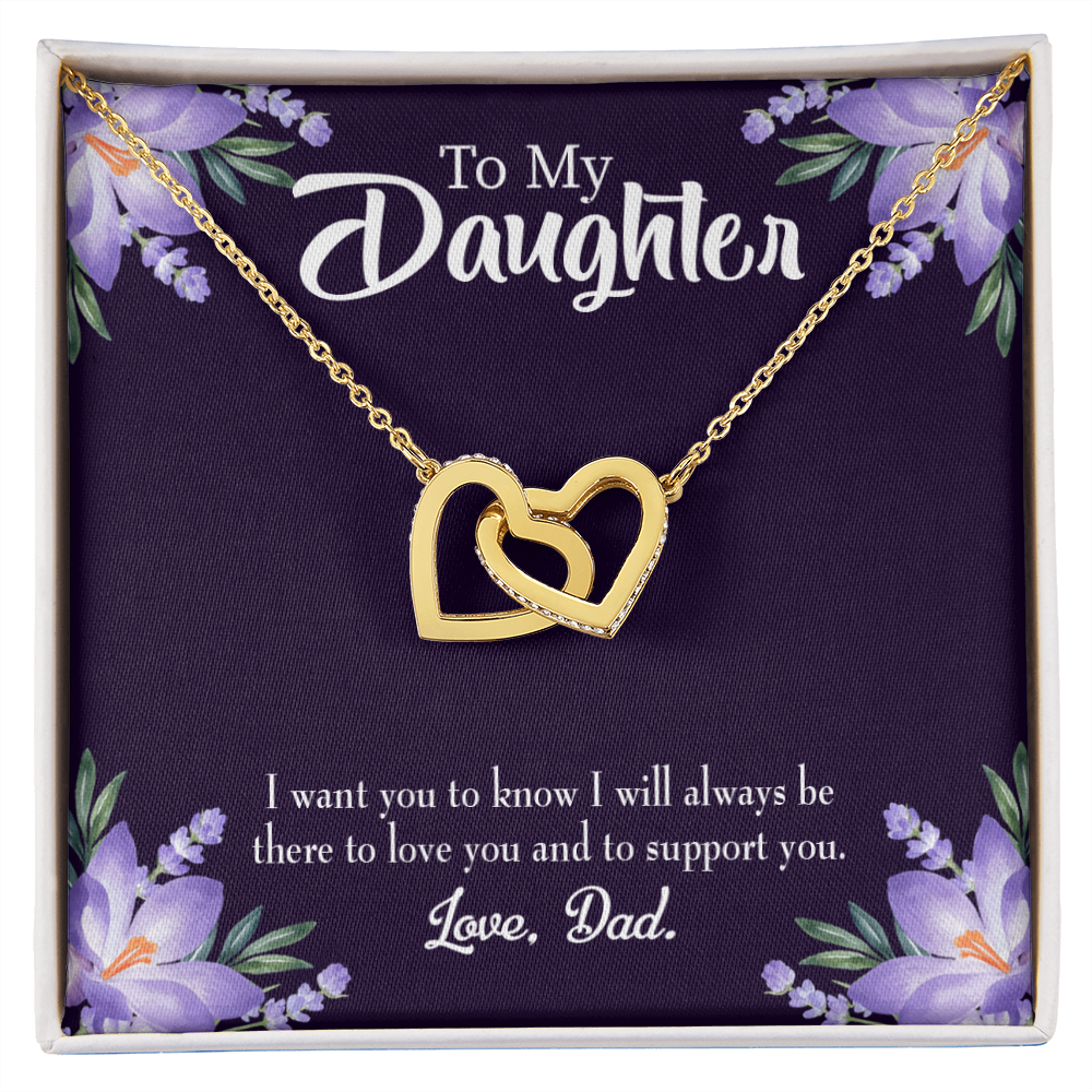 To My Daughter Dad Supports Daughter Inseparable Necklace-Express Your Love Gifts