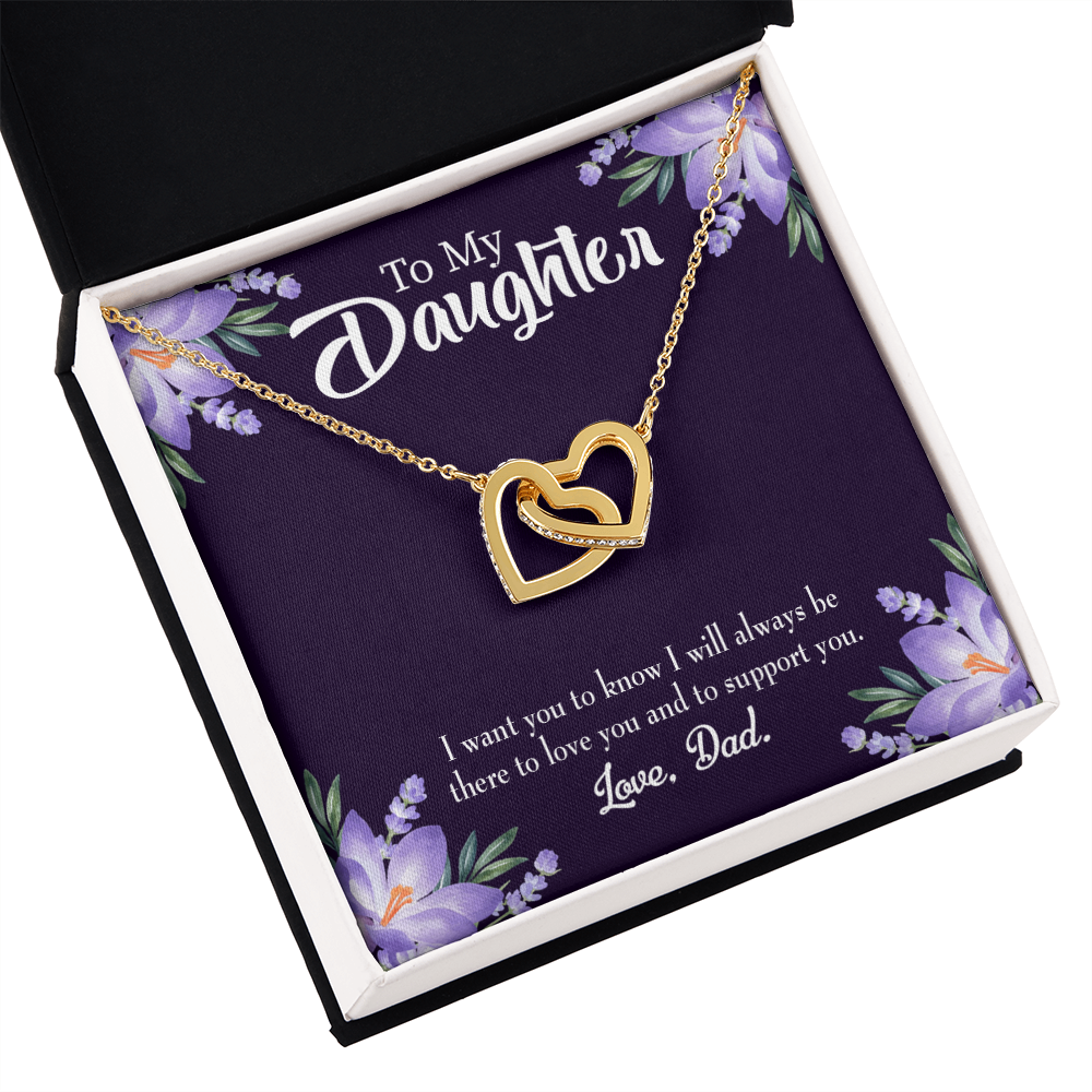 To My Daughter Dad Supports Daughter Inseparable Necklace-Express Your Love Gifts
