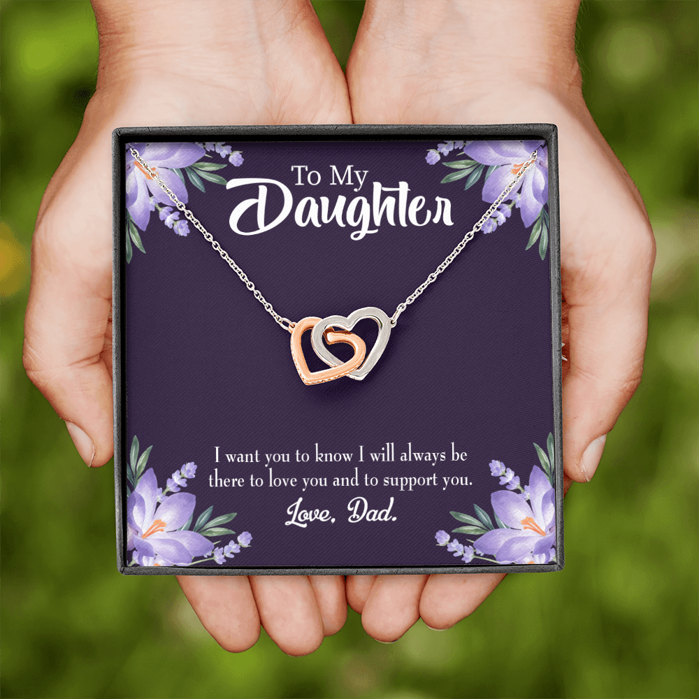 To My Daughter Dad Supports Daughter Inseparable Necklace-Express Your Love Gifts
