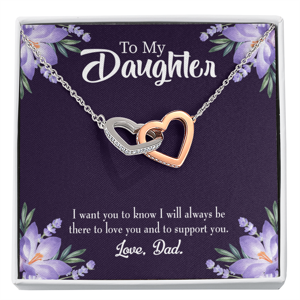 To My Daughter Dad Supports Daughter Inseparable Necklace-Express Your Love Gifts