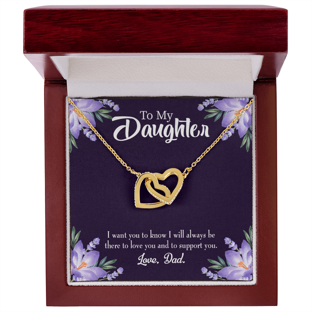 To My Daughter Dad Supports Daughter Inseparable Necklace-Express Your Love Gifts