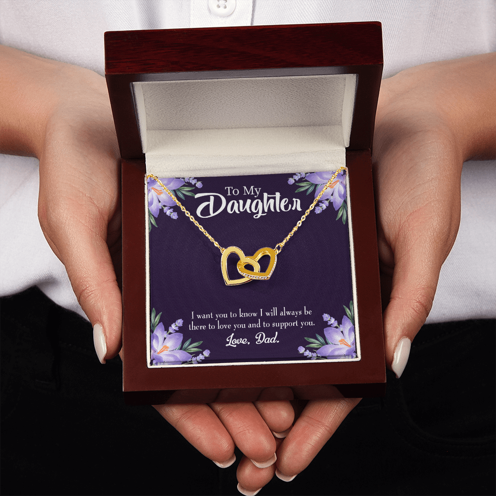 To My Daughter Dad Supports Daughter Inseparable Necklace-Express Your Love Gifts