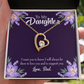 To My Daughter Dad Supports You Forever Necklace w Message Card-Express Your Love Gifts