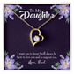 To My Daughter Dad Supports You Forever Necklace w Message Card-Express Your Love Gifts