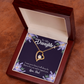 To My Daughter Dad Supports You Forever Necklace w Message Card-Express Your Love Gifts