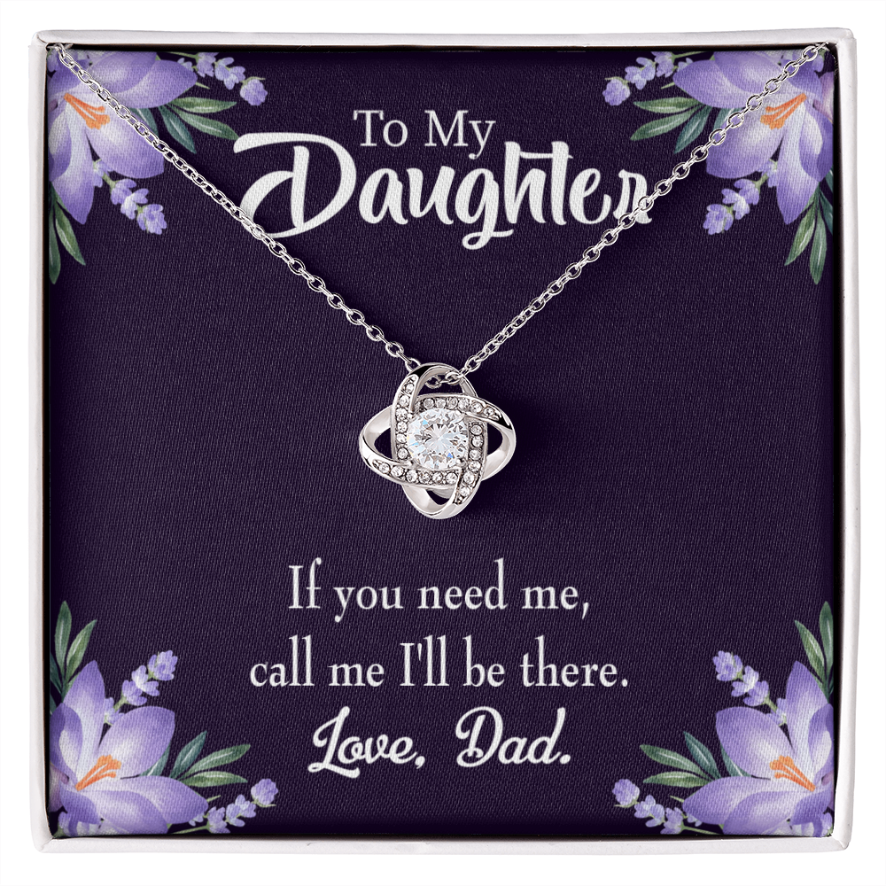 To My Daughter Dad Will Be There From Dad Infinity Knot Necklace Message Card-Express Your Love Gifts