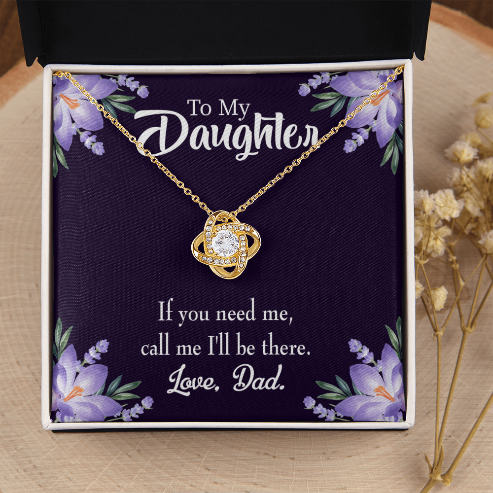 To My Daughter Dad Will Be There From Dad Infinity Knot Necklace Message Card-Express Your Love Gifts