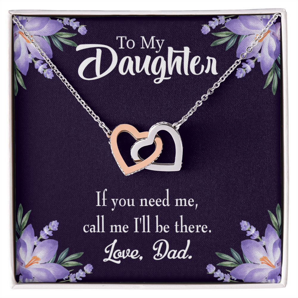 To My Daughter Dad Will be There Inseparable Necklace-Express Your Love Gifts