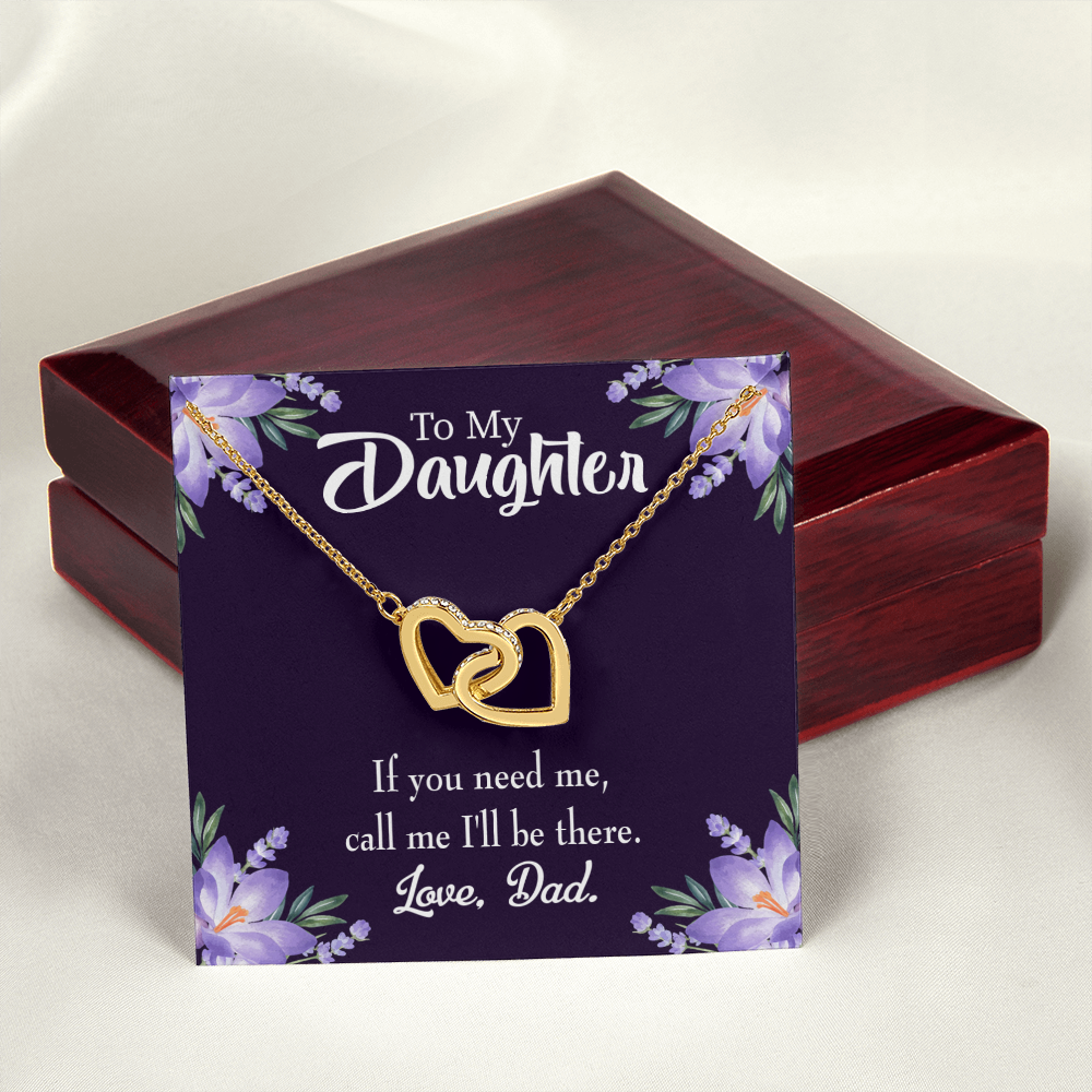 To My Daughter Dad Will be There Inseparable Necklace-Express Your Love Gifts
