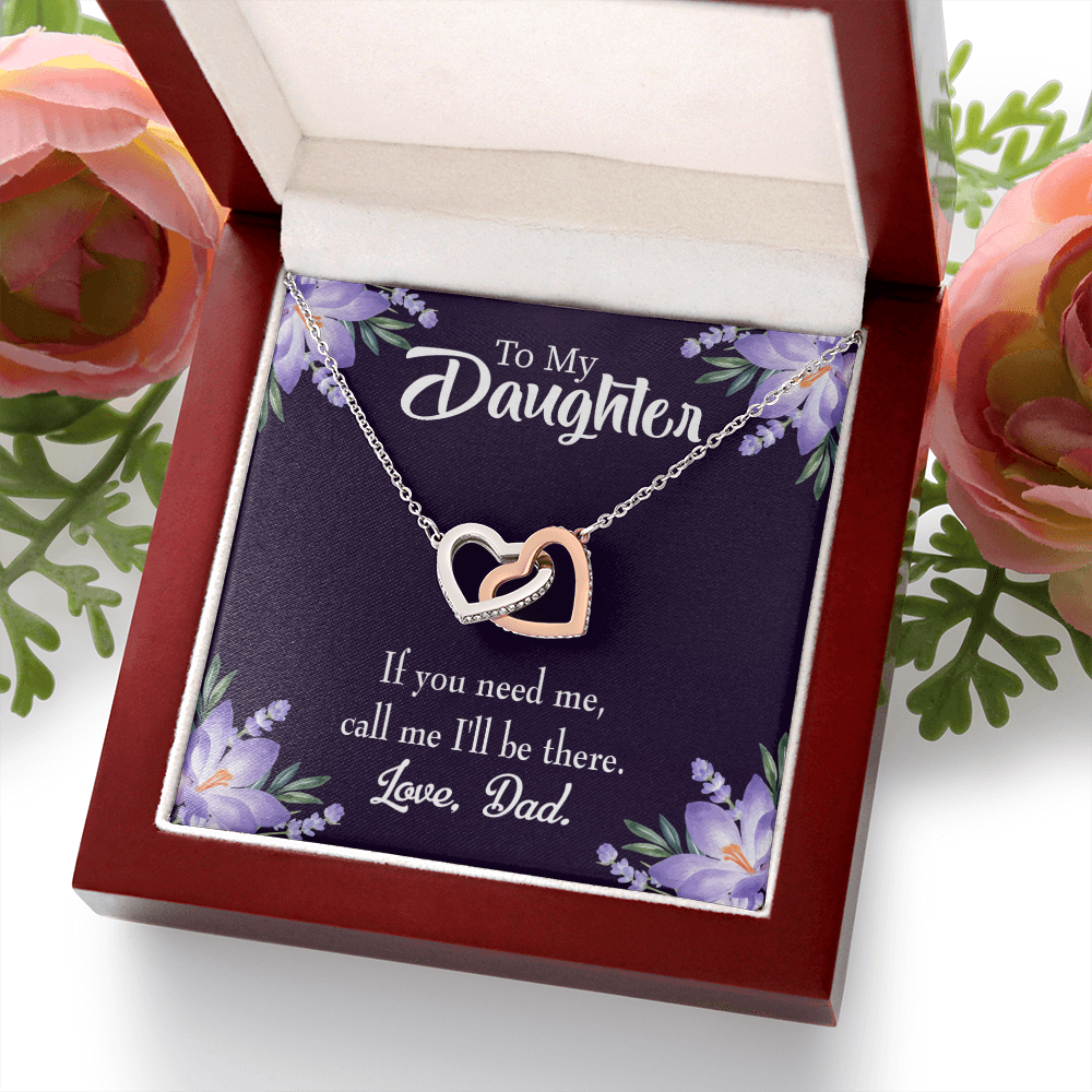 To My Daughter Dad Will be There Inseparable Necklace-Express Your Love Gifts
